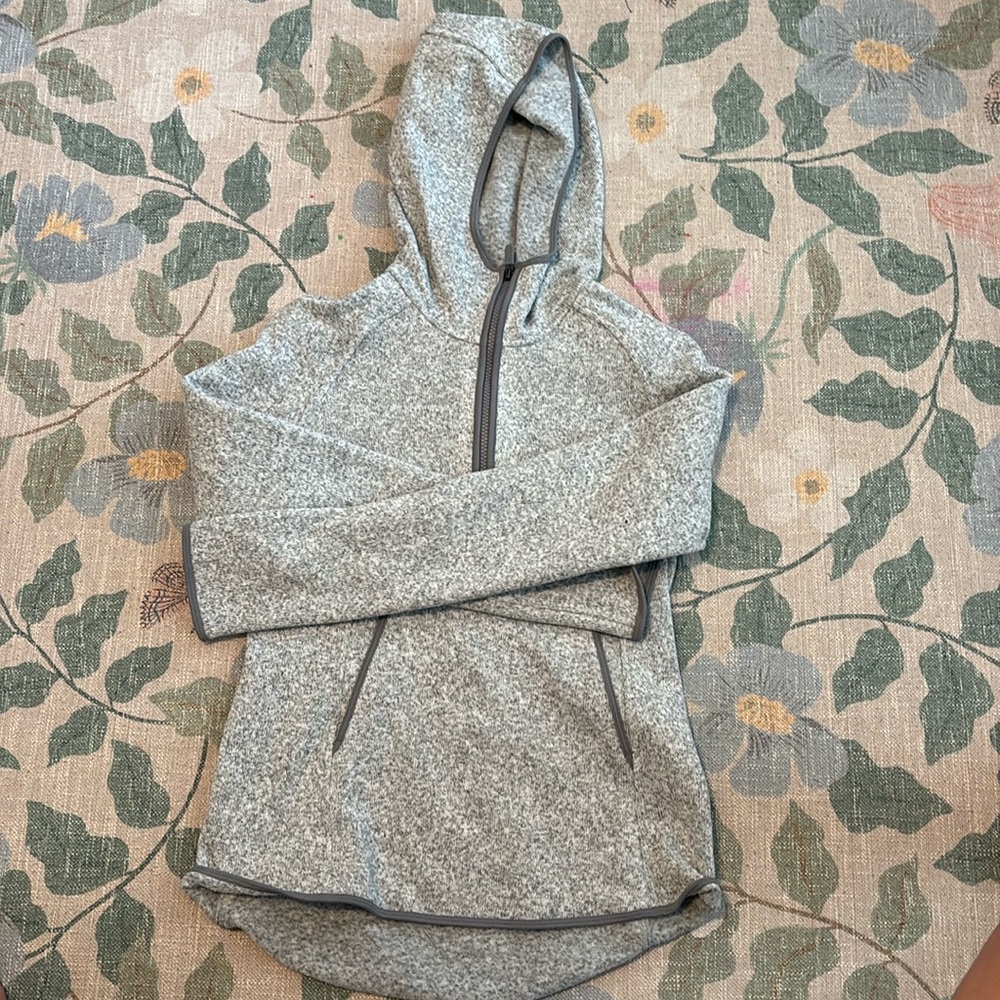 Grey lululemon quarter zip hoodie